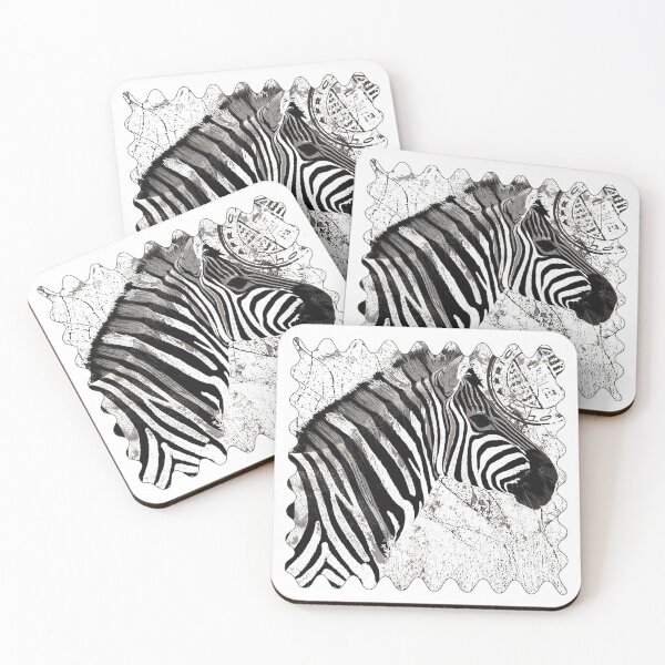 Item preview, Zebra head on postage stamp designed and sold by Againstallodds.