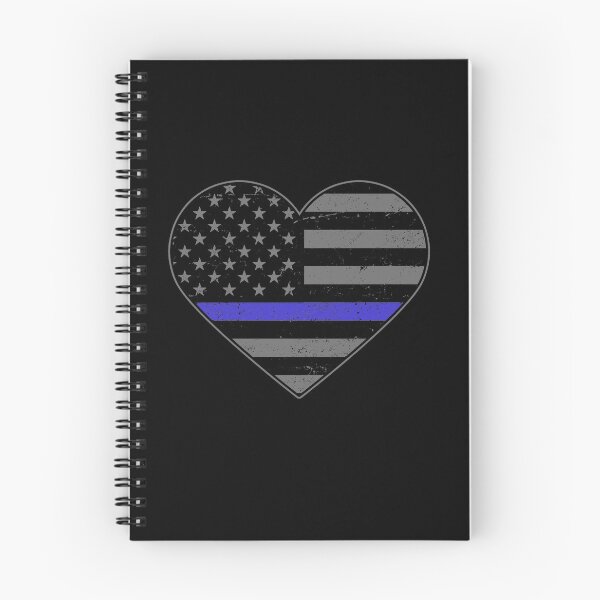 Item preview, Blue Line US Flag Heart Shape designed and sold by Alex Popo.