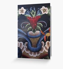 Skandinavische Wikinger Volkskunst Kurbits Rosemaling Kirsten USA Ktmom Designs Grußkarte