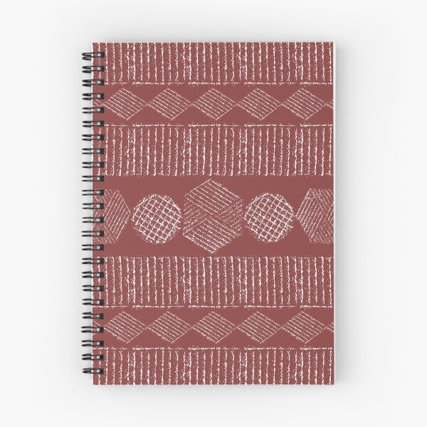 Item preview, Red Earthy Terracotta Rhomboid Block Print designed and sold by beateallerton.