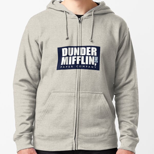 Dunder mifflin zip up on sale hoodie