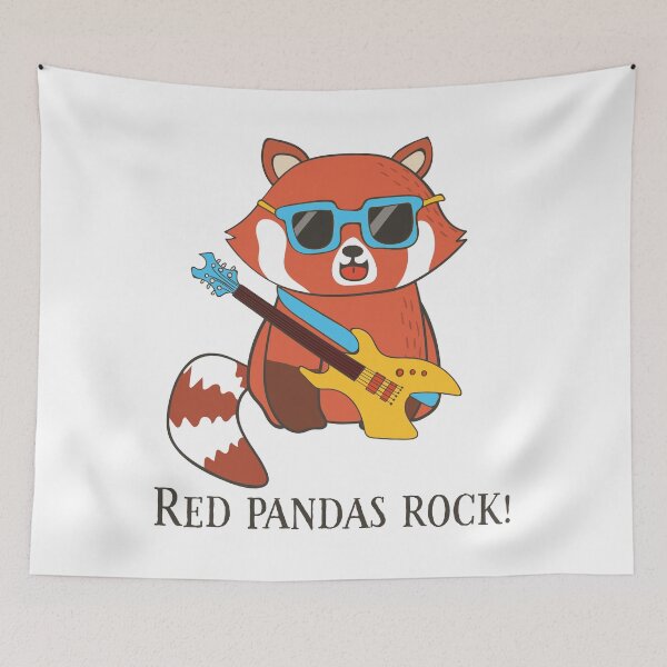 Artikelvorschau, Red Pandas Rock Funny Cute Red Panda T Shirt entworfen und verkauft von DreamyPanda.