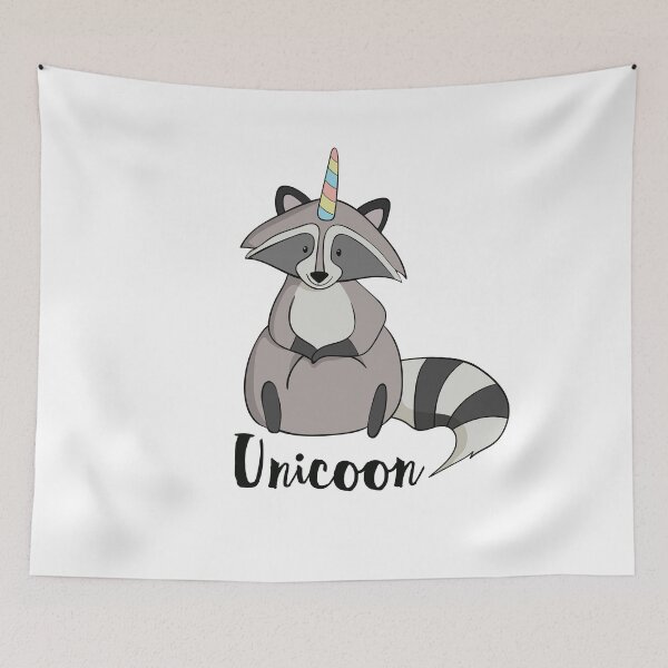 Item preview, Unicoon Funny Raccoon With Unicorn Horn Gift designed and sold by DreamyPanda.