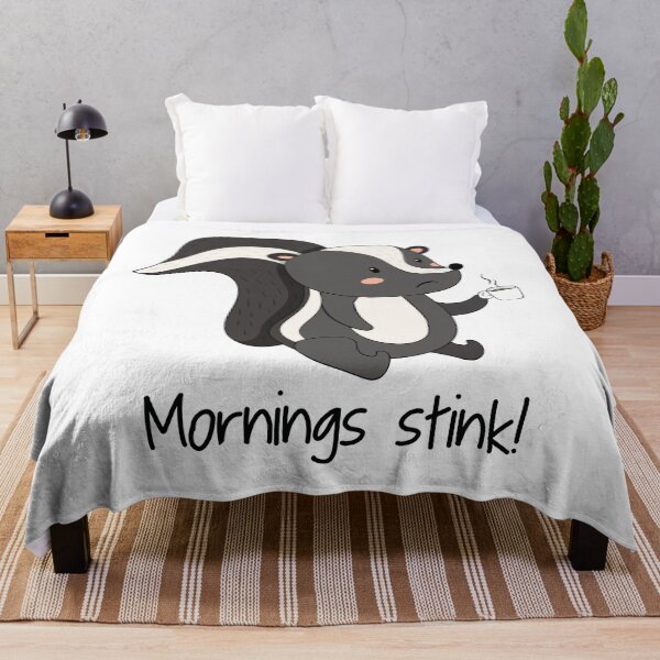 Item preview, Mornings Stink! Funny Cute Skunk Hate Mornings Gift designed and sold by DreamyPanda.