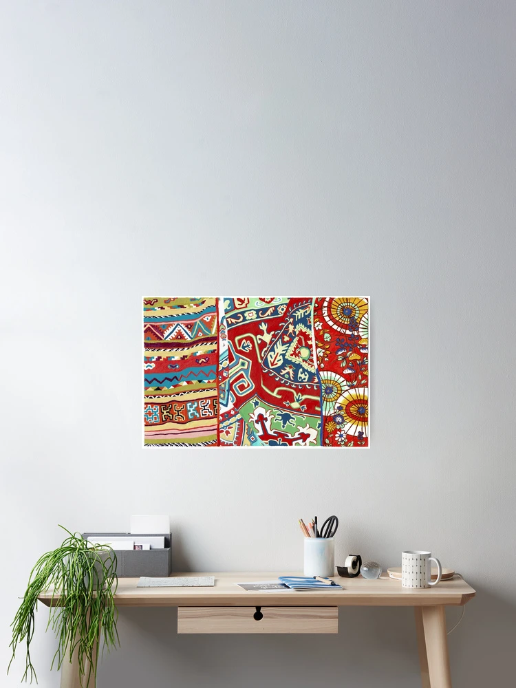 Thumbnail 2 of 3, Poster, Pattern Rugs designed and sold by emikomay.