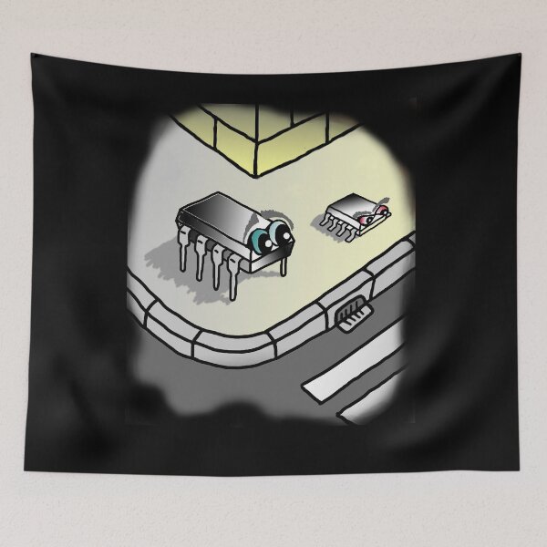 Item preview, Funny design with big electronic integrated circuit, which is seeing a new and small package in a corner. designed and sold by manweldesigns.