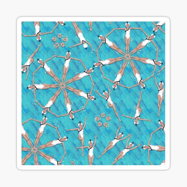 Cool Sychronized Swimming Pattern Sticker