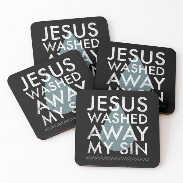 Item preview, Baptism Quote Water Drop Jesus Washed Away Sin Baptized Gift design designed and sold by CreatedByHeidi.