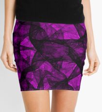 Fractal art black and pink Mini Skirt