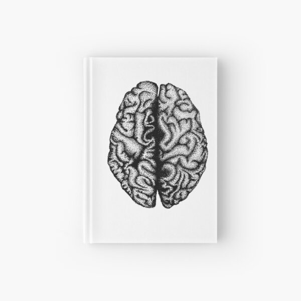 Item preview, Human Brain B/W Stippling Pointillism Dot Drawing designed and sold by PraisinBran.