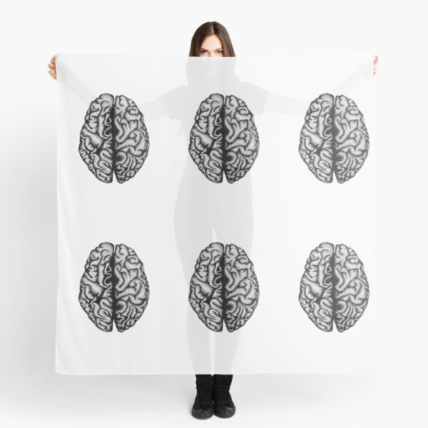 Item preview, Human Brain B/W Stippling Pointillism Dot Drawing designed and sold by PraisinBran.