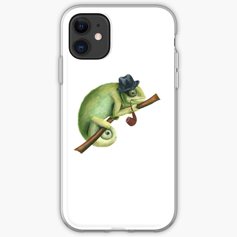 Lustiges Chamaleon Shirt Iphone Hulle Cover Von Spinningvisions Redbubble