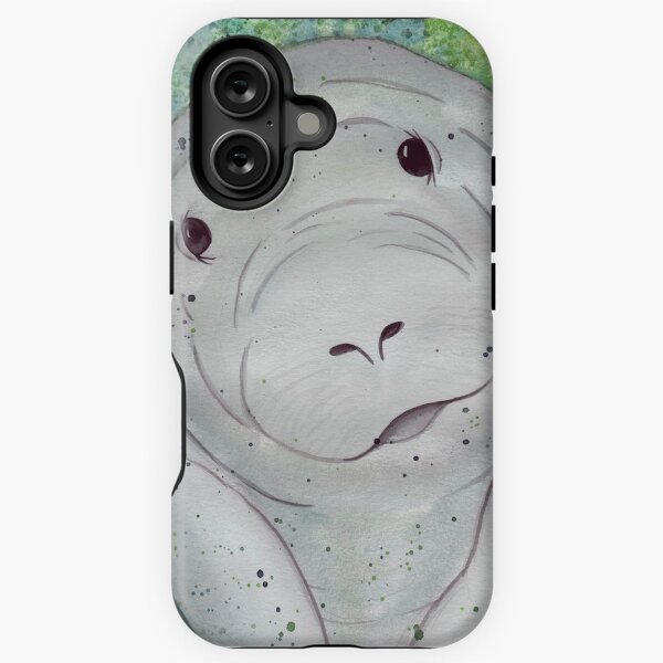 Item preview, Curious Watercolor Manatee designed and sold by bellamells.