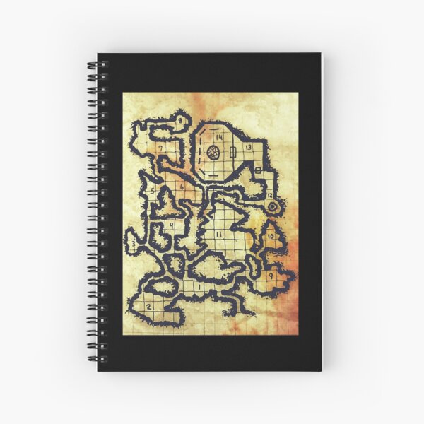 Illusory Caves (old parchment) Spiral Notebook