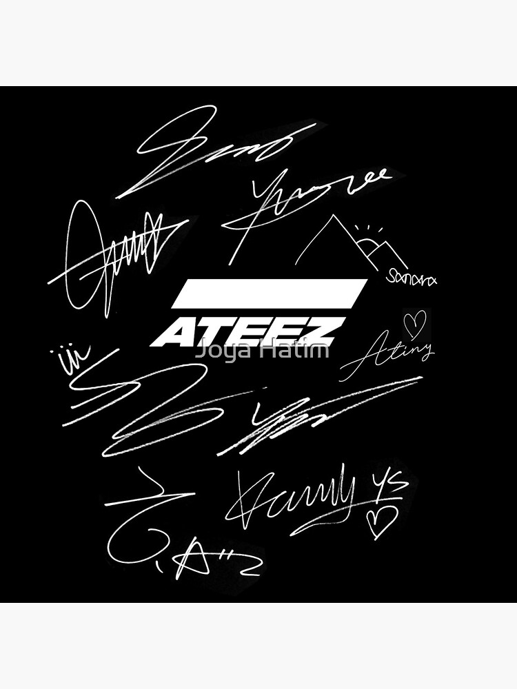 Ateez - logo + signatures - black by joyahatim