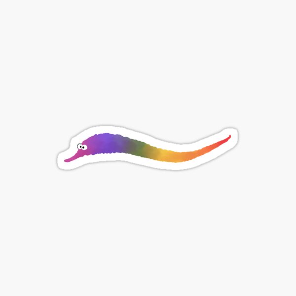 Vista previa del artículo con la obra «gusano gay en una cadena de orgullo», diseñado y vendido por Ro Chase.