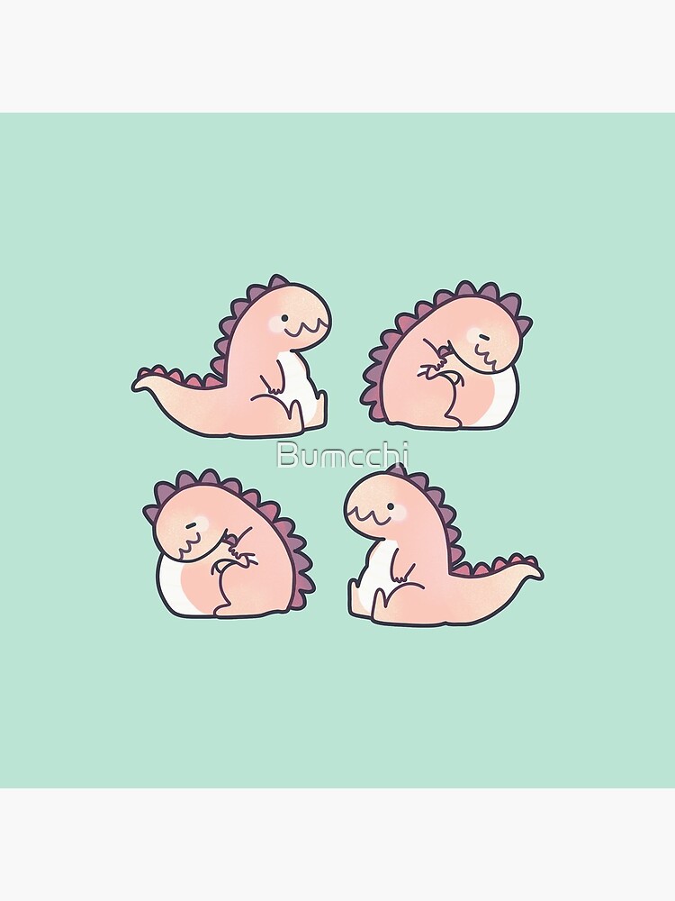 Cute Chubby Sleepy Dragon - Pink by Bumcchi