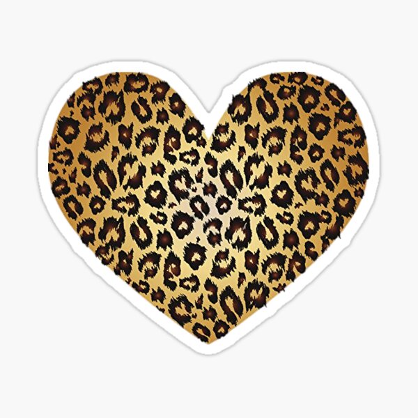 2 X Pegatinas de corazón 15 Cm-BW-la piel de leopardo animal #35349 
