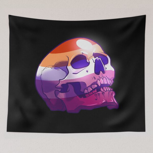 Item preview, Lesbian Pride Skull designed and sold by Duessa.