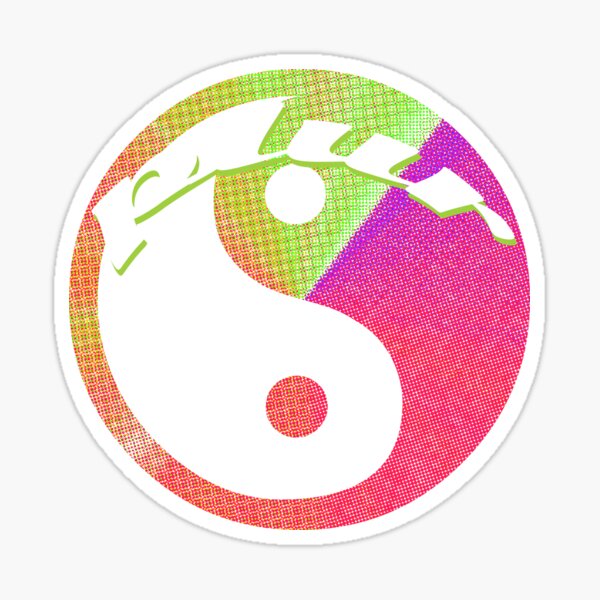 Rave, Music Festival, PLUR Yin Yang Design Sticker