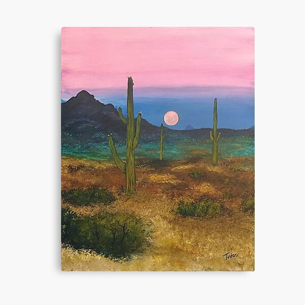 Saguaro Moon (Light) Canvas Print