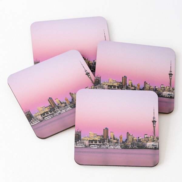 Item preview, Auckland New Zealand at sunset designed and sold by houndpixnz.
