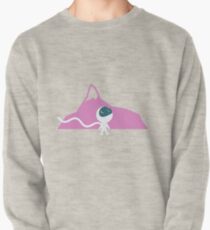 baby astronaut pink mountain Pullover Sweatshirt
