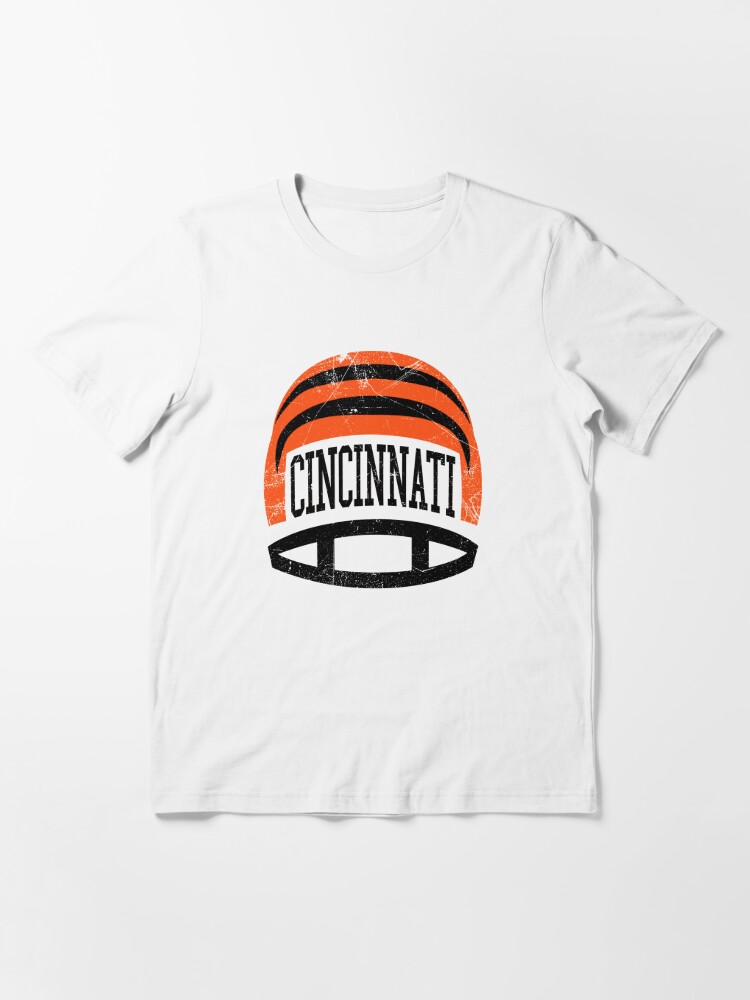 Next Play Tees Cincinnati Bengals Retro Helmet NFL Football Heather Gray Sublimated T-Shirt Small