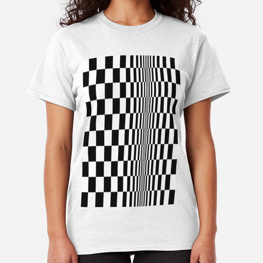 Movement in Squares, by Bridget Riley 1961, chess, tile, square, pattern, design, grid, mosaic, checkerboard, bank check, abstract Posters Classic T-Shirt