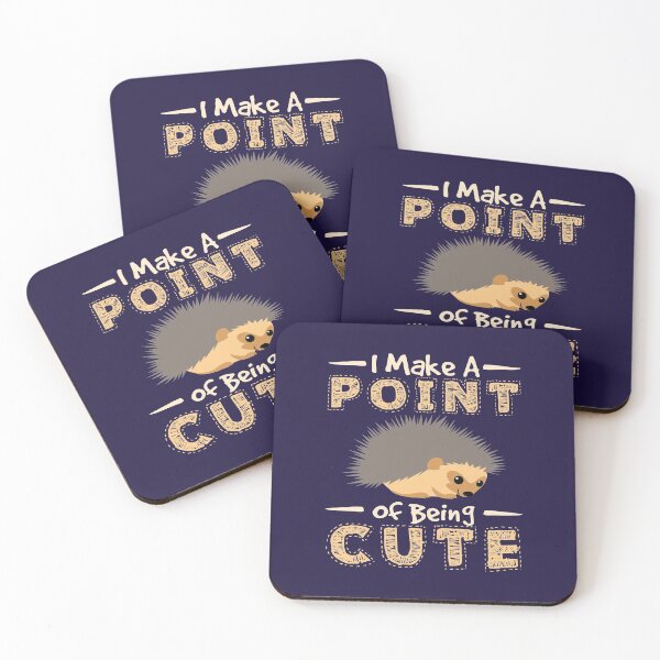 Item preview, Hedgehog Gifts - I Make A Point Of Being Cute designed and sold by jaygo.