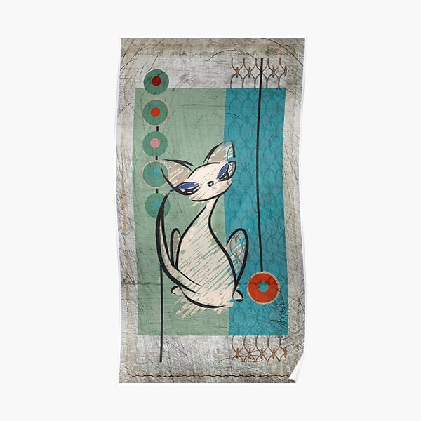 Mid Century Modern: Lil Miss Purrfect Poster