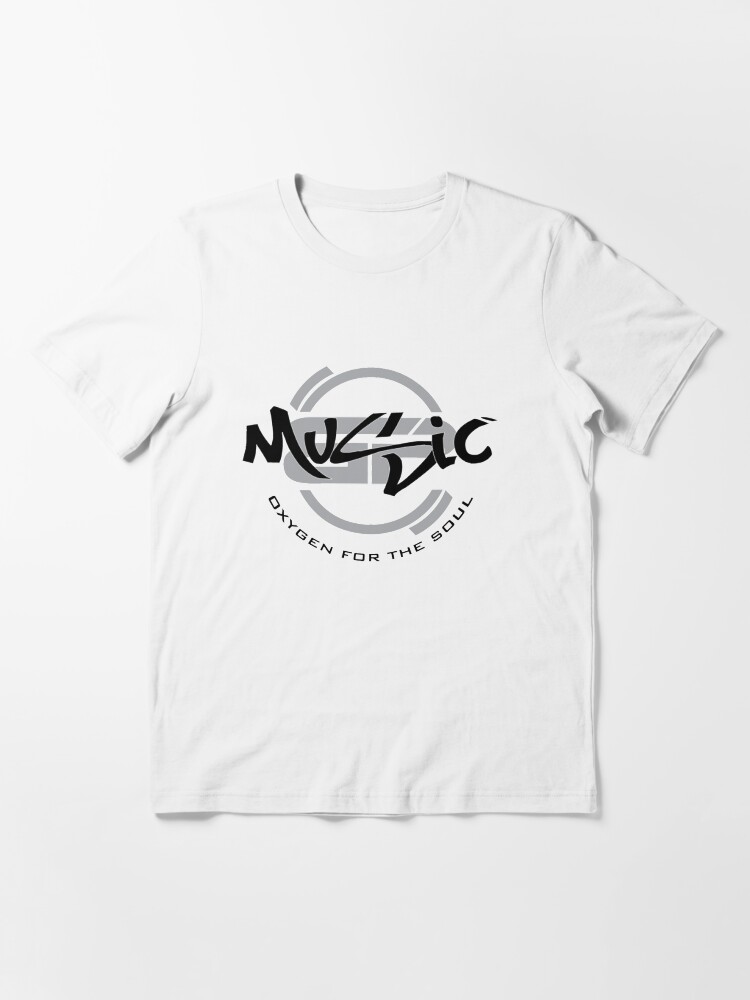 Alternate view of Music-Oxygen For The Soul Essential T-Shirt