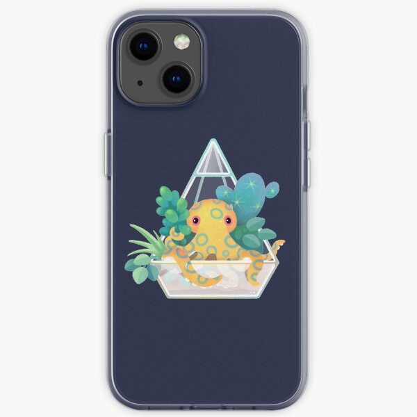 Ocean terrarium - Blue ringed octopus iPhone Soft Case
