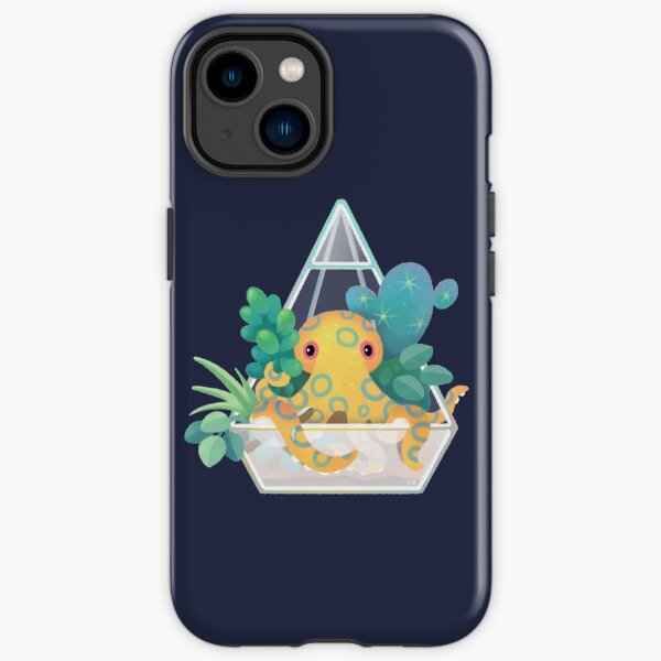 Ocean terrarium - Blue ringed octopus iPhone Tough Case