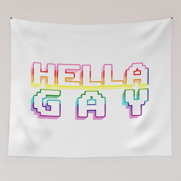 Item preview, hella gay designed and sold by ohnoballoons.