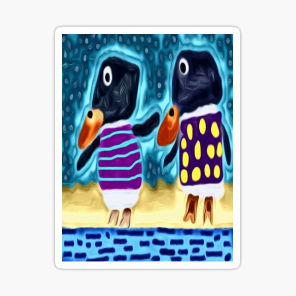 Fairy Penguins in Sweaters! Sticker