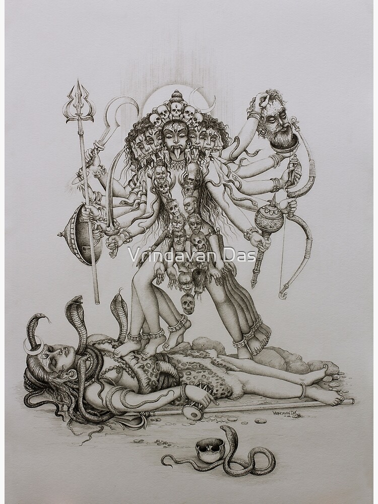 Maa Kali III Drawing by Kruti Shah - Pixels-saigonsouth.com.vn