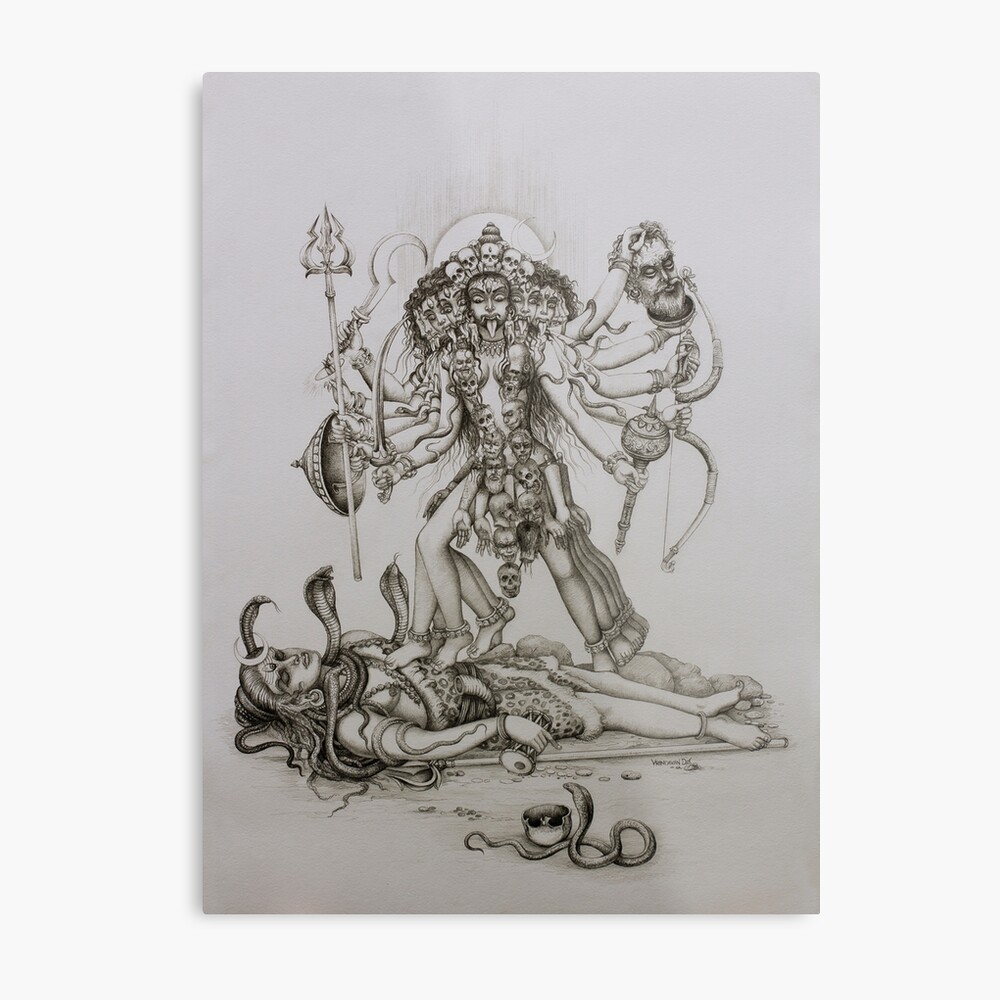 Ma Kali (Goddess) Painting by Payel Baral | Saatchi Art