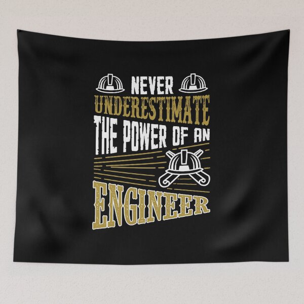 Item preview, Never Underestimate An Engineer - Geek Builder designed and sold by PrintPress.