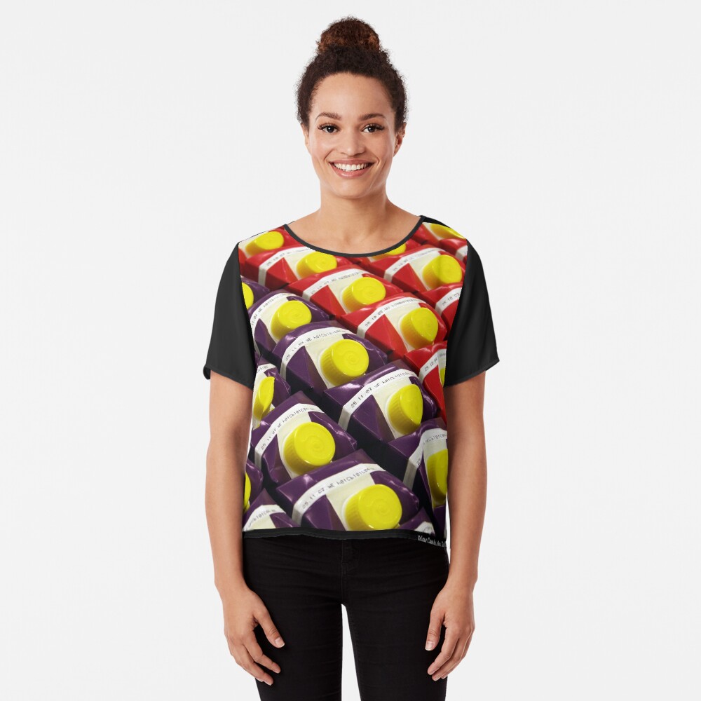 Yellow Caps Chiffon Top