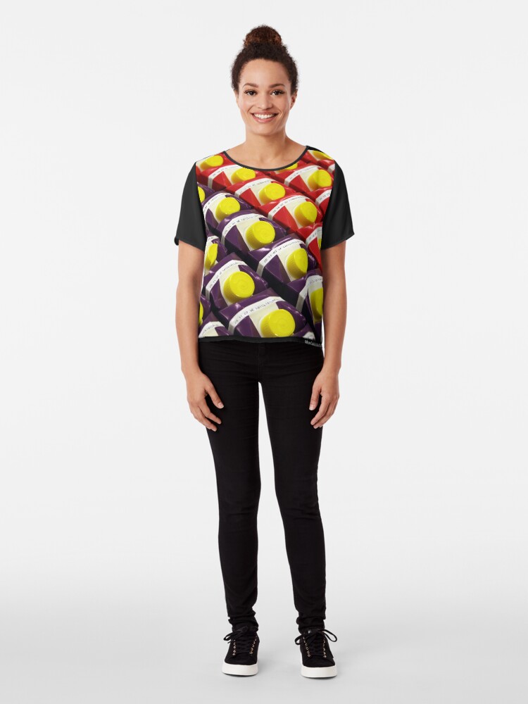Alternate view of Yellow Caps Chiffon Top