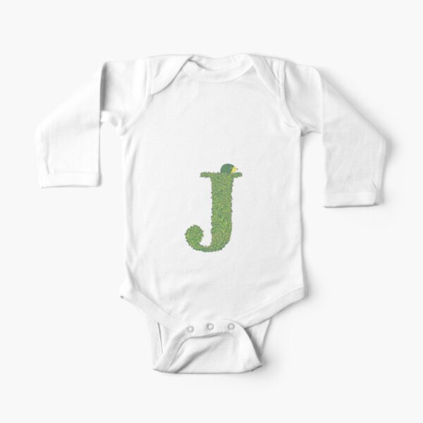 Alphabet J - Hedgehog Colour Long Sleeve Baby One-Piece