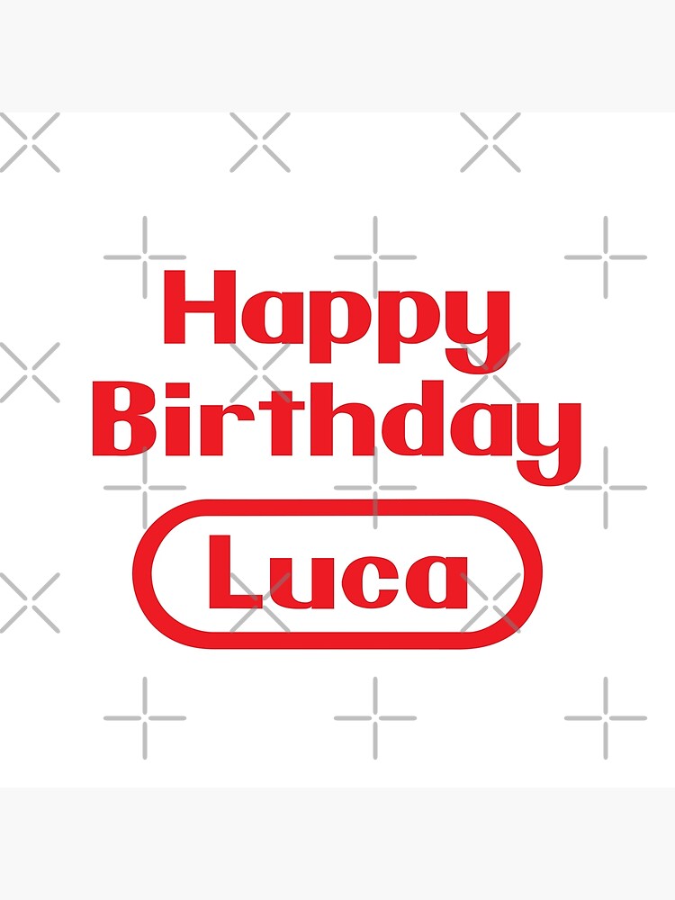 Luca Happy Birthday Gift Video Games Retro Greeting Card for Sale