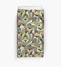 Yoga Love in blue Duvet Cover