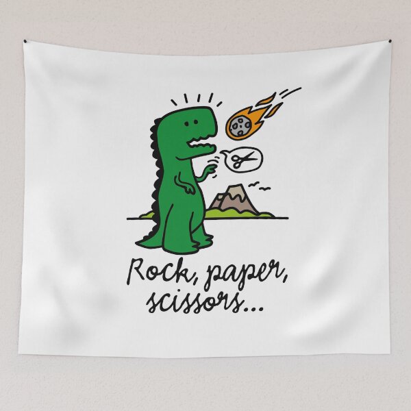 Item preview, Rock paper scissors funny Dinosaur T-rex stone designed and sold by LaundryFactory.