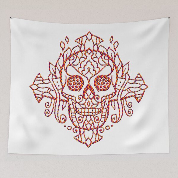 Item preview, Burning Skull Mandala designed and sold by Art-Frankenberg.