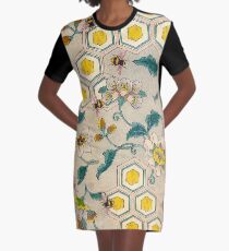 HONIGBIENEN, BIENENSTÖCKE UND FRÜHLINGSBLUMEN Imkerei-Sammlung T-Shirt Kleid