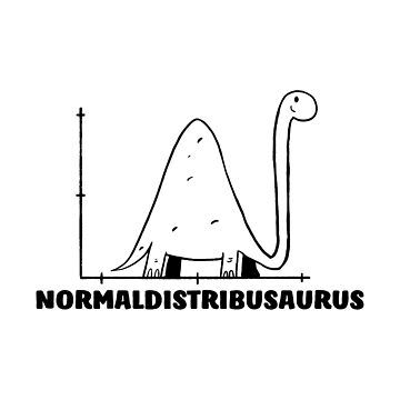 Artwork thumbnail, Normaldistribusaurus Normal Distribution II - Funny Math Gift by mimamour