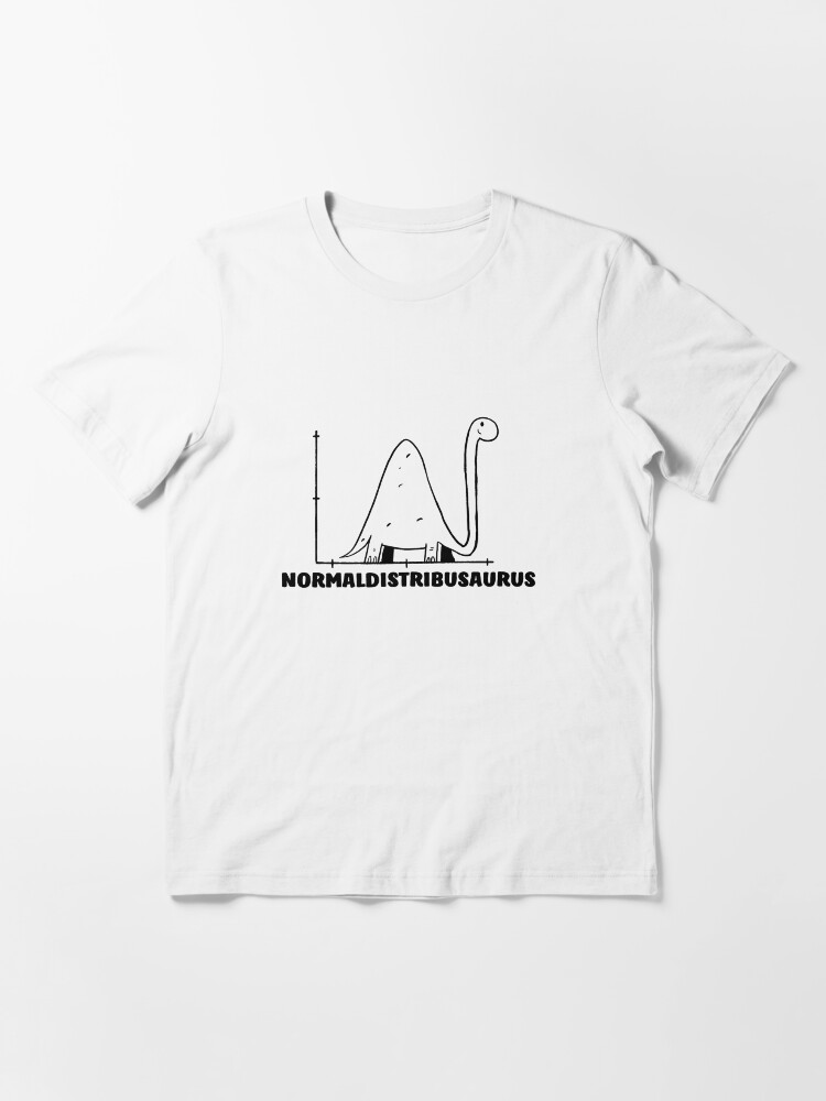 Thumbnail 3 of 7, Essential T-Shirt, Normaldistribusaurus Normal Distribution II - Funny Math Gift designed and sold by mimamour.