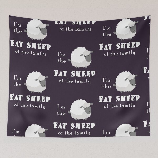 Item preview, Fat Sheep graphic Funny Family Black Sheep print designed and sold by doodabobs.